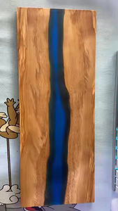 Venta caliente nuevo diseño de alta calidad madera de olivo empalme resina tabla de cortar charcutería Oliva servir madera tabla de queso - Product Image 5