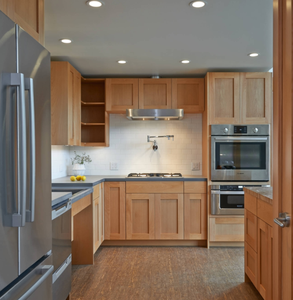 CBMMart 2025 Vente en gros de villas de luxe Armoires de cuisine modulaires en bois en forme de L Armoire de rangement d'usine Foshan - Product Image 2