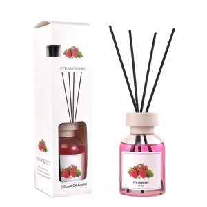 Fruit Flavored Fireless Aromatherapy Indoor Fruit Series Colorful Liquid Glass Wood Cylindrical <b>Reed</b> <b>Diffuser</b> - Product Image 3