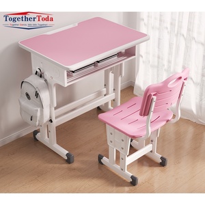 Muebles Escolares Económicos y Duraderos Específicos para el Aula Moderna, Conjunto de Escritorio y Silla Individual para Estudiantes - Product Image 3