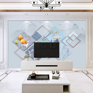 8d Lumière De Luxe Géométrique Nordique Tv Fond Papier Peint Revêtement Mural Salon 3D Stéréoscopique Film Et Télévision Murale 5d - Product Image 1