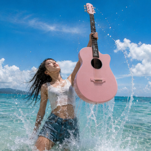 40 Inch Composite Carbon Fiber Cutaway Acoustic Guitar Factory Direct Supply Travel Folk Guitar For Beginners - Product Image 5