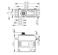 Servomoteur de queue numérique miniature KST X15-855X en alliage d'aluminium avec engrenages en acier trempé, sans balais, pour hélicoptères RC, 15Kgf.cm 0.05sec, haute tension