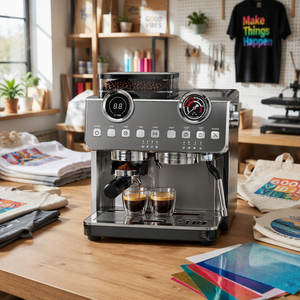 Machine à café expresso commerciale en acier inoxydable de 2,5 L avec moulin à grains intégré et mousseur à vapeur - Product Image 6