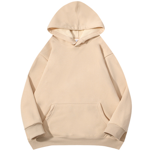 Sweat-shirts à capuche surdimensionnés pour hommes, impression de logo personnalisée, OEM, style streetwear, épaules tombantes, 300 g/m², 100 % coton, poids lourd - Product Image 3
