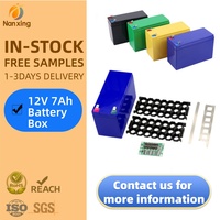 Blaues Leeres Batteriegehäuse 12V 7Ah Lithium-Pack-Box 18650 Zellenhalter Nickelstreifen 3S40A Schutzplatine ABS PC V0 Gehäuse