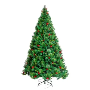 Venta al por mayor moderno comercial DIY PVC PE mascota artificial falso blanco Delgado 6 pies 10 pies árbol de Navidad para la decoración interior al aire libre