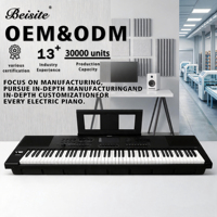 Beisite S-265 ODM/OEM Clavier de piano numérique électronique/orgue électrique 88 touches, compatible IA, idéal pour débutants, semi-lesté, en plastique