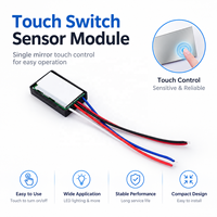 Interrupteur tactile intelligent à capteur de mouvement pour miroir, variateur de lumière LED, commande tactile à une touche pour miroir de courtoisie et table de maquillage