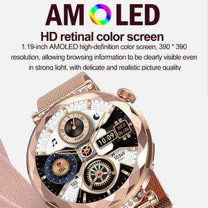 ساعة ذكية مستديرة للنساء من HK88 ساعة ذكية معدنية مقاومة للماء متتبع اللياقة البدنية ساعة رياضية ذكية للنساء من IOS andorid - Product Image 2