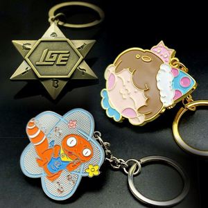 High Quality <b>Custom</b> Hard Enamel Metal Keychain Wholesale Featuring Fashion and Cartoon Styles with Your Logo - Product Image 5