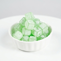 OEM Factory Direct Sour Square(Green Grape) Fudge Sour Flavored Colorful Cartoon-Shaped Sugar Candies