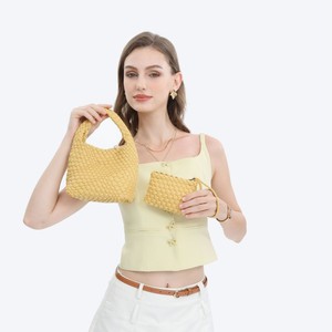 <span class=keywords><strong>2026</strong></span>新款黄色编织母子包手工编织手提包百搭小众女包 - Product Image 1