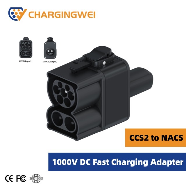 CCS2 to Tesla NACS DC Fast Charging Adapter 500A 1000V High Power EV Charger Connector for Tesla EV