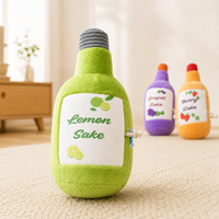 Jouet pour chien en peluche en forme de bouteille de saké, pour le travail du nez, le puzzle de recherche de friandises, apaisant et anti-anxiété