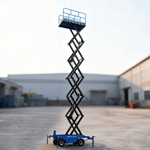 Plateforme élévatrice mobile à ciseaux électrique à <span class=keywords><strong>manivelle</strong></span> de 6 à 24 m de haute qualité pour le levage de marchandises et le transport de fret à vendre - Product Image 3