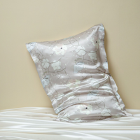 Taie d'oreiller en soie de mûrier 100% imprimée numériquement, 40 Momme, poids lourd, Housse de coussin de luxe en soie pour les soins des cheveux et de la peau