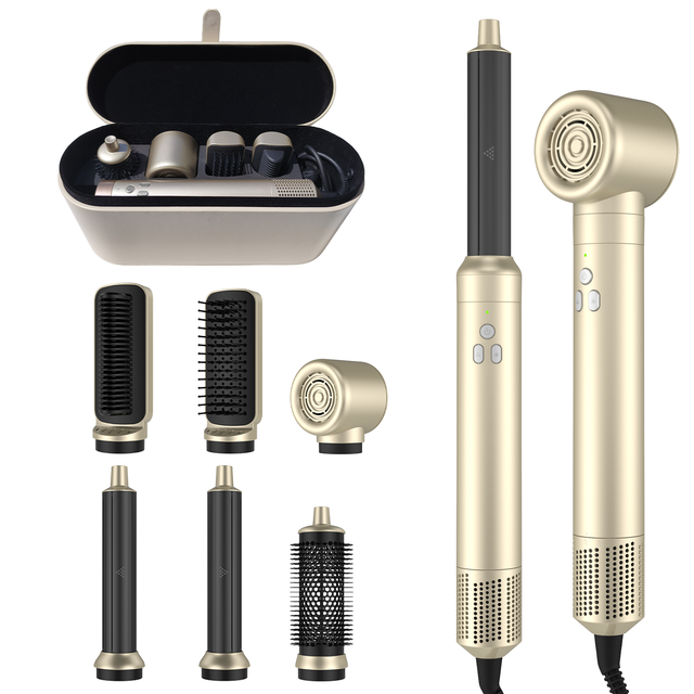 Hot Air Ionic Hair Dryer Hair Styler Hair Multi Styler 6 in 1 With Leather Case