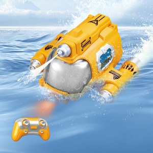 Bateau télécommandé étanche <span class=keywords><strong>2</strong></span>,4 GHz, mini bateau électrique à pulvérisation d'eau, haute vitesse, jouets RC pour enfants avec lumière éblouissante - Product Image 1