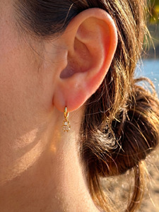 KITI Nouvelle Tendance <span class=keywords><strong>Boucles</strong></span> <span class=keywords><strong>d</strong></span>'<span class=keywords><strong>Oreilles</strong></span> Huggie pour Petite Fille en Acier Inoxydable 316 Anti-ternissement, Zircon Pavé, Bijoux Pendante, Cadeaux - Product Image 3