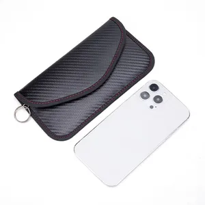 Factory Wholesale Waterproof Faraday RFID Car Key Signal Blocking Pouch For Cellphone Car Keys Bank Cards