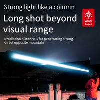 Lampe frontale à capteur, phares à faisceau réglable et zoomable, LED en aluminium, étanche, rechargeable avec batterie 18650 pour la pêche en extérieur