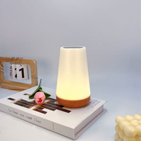 Lámpara de Noche LED Moderna, RGB, Cambio de Color, Regulable, Control Remoto, Recargable por USB, Funciona con Pilas AAA, Portátil, para Dormitorio