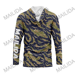 迷彩長袖Tシャツパーカー付き屋外通気性サンプロテクティブハンティングパーカー - Product Image 5