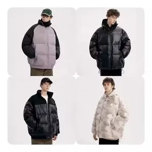 High Quality Parka Jacket Wolf Fur Puffer Down Filled Quilted Detachable Removable Hood Men's Coats Canada Parka fur Jacket