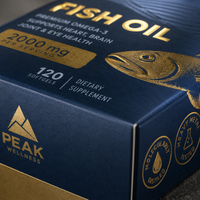 Scatole per Confezionamento Olio di Pesce all'Ingrosso, Prezzo di Fabbrica, Confezioni Economiche per Produttori di Integratori