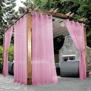 XinLan impermeable transparente paneles barra bolsillo secado rápido Mosquito semi transparente cortinas para pérgola Gazebo Patio - Product Image 5