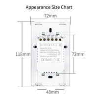 Interruptores Inteligentes OCY de 1, 2, 3 y 4 Botones, 100v 240v, Compatibles con Alexa y Google, Personalizables, Panel de Vidrio Táctil WiFi Tuya para Hogar Inteligente