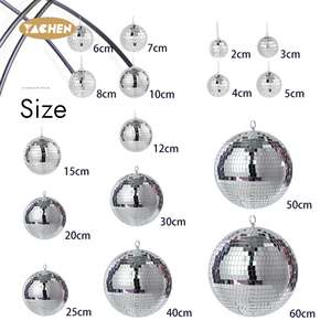 YACHEN 2-80cm 새해 전야 파티 장식 매달린 미니 유리 디스코 볼 크리스마스 트리 장식 거울 유리 디스코 볼 오너먼트 - Product Image 2