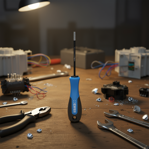 Destornillador plano Fervi Electricians 3x100mm con punta de diamante - Product Image 3