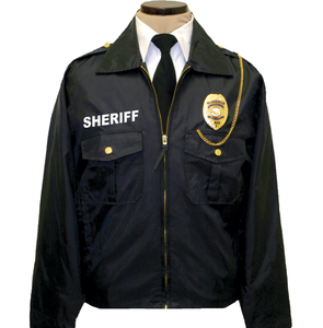 Uniformes de sécurité personnalisés Mental Zip up imperméable à l'eau coupe-vent uniforme d'<span class=keywords><strong>officier</strong></span> hommes noir uniformes de garde de sécurité vestes - Product Image 4