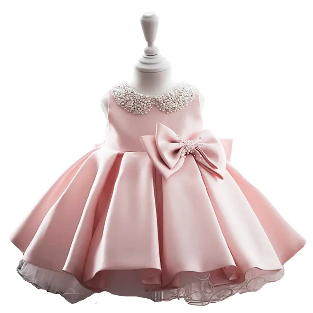 / New design soft dress for little girl o-nect sleeveless baby girl dress wholesale boutique children clothing