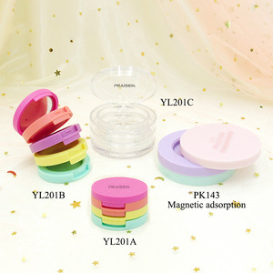 Estuche <span class=keywords><strong>de</strong></span> Paleta <span class=keywords><strong>de</strong></span> Maquillaje Redonda Multicolor Vacía para Sombras <span class=keywords><strong>de</strong></span> Ojos y Rubor, <span class=keywords><strong>de</strong></span> Plástico, con Compartimentos Magnéticos y Espejo, Combinación Libre - Product Image 1