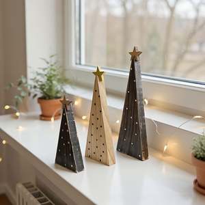 2026 New Styles Natural Wooden Christmas <b>Tree</b> Star <b>Topper</b> Ornament for Home Party Holiday Decor Factory Custom - Product Image 6