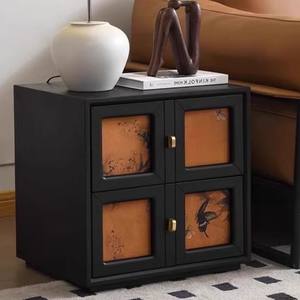 Armoire <span class=keywords><strong>de</strong></span> <span class=keywords><strong>rangement</strong></span> murale en bois massif <span class=keywords><strong>de</strong></span> <span class=keywords><strong>style</strong></span> médiéval <span class=keywords><strong>Petit</strong></span> appartement Chambre à coucher Salon Tiroir Table <span class=keywords><strong>de</strong></span> chevet Armoire élégante - Product Image 2