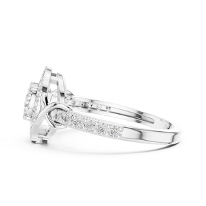 Bague en argent avec diamant, bijou élégant et raffiné pour femme, idéal pour un mariage, une fiançaille, un cadeau ou un usage quotidien. - Product Image 2