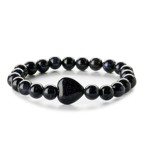 ทำด้วยมือ unisex อินเทรนด์ไทเกอร์โรสควอตซ์ลูกปัดสร้อยข้อมือหัวใจเสน่ห์6มม. ธรรมชาติพุทธของขวัญครบรอบ - Product Image 6