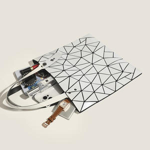 2025 Spring Summer Fashion Large Capacity <b>Zip</b> Two Lady's Random Bill Lading Shoulder <b>Shopping</b> <b>Bag</b> Geometric PVC Polyester - Product Image 2