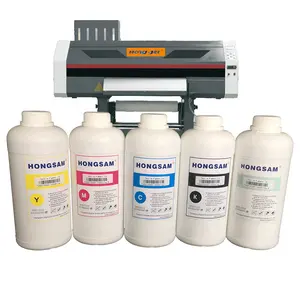 Hongsam น้ำหมึกสิ่งทอสีขาว1000มล. CMYK หมึก DTF สำหรับ Epson 1800 L1800 L1300หัวพิมพ์ P600