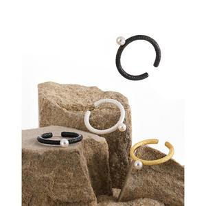 Non ternir Fine Sterling Silver 925 Réglable Perle Bagues De Fiançailles Pour Filles Femmes Petite Amie - Product Image 2