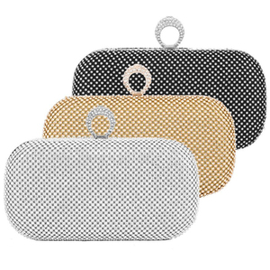 Borsa <span class=keywords><strong>da</strong></span> <span class=keywords><strong>Sera</strong></span> di Lusso con Diamanti, Pochette Dorata di Alta Qualità per Matrimoni - Product Image 6