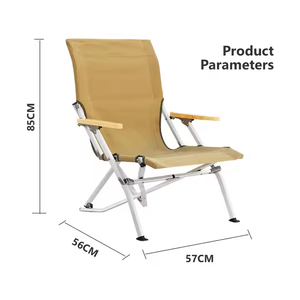 Chaise pliante portable à joint en aluminium à dossier haut pour la pêche décontracté et le <span class=keywords><strong>camping</strong></span> Fauteuil inclinable en tissu au design moderne avec <span class=keywords><strong>table</strong></span> en toile - Product Image 5