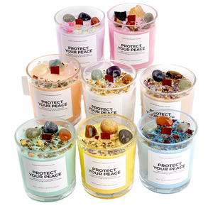Cire à brûler à combustion lente dans un pot décoratif en étain, infusée aux parfums de lavande et de <span class=keywords><strong>sauge</strong></span> pour purifier l'air et apaiser l'esprit - Product Image 2