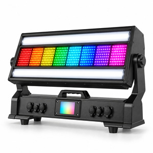Luz estroboscópica móvil con cabezal giratorio IP65 de 450W, tubos estroboscópicos blancos duales con función RGB Wash Face Tilt para exteriores - Product Image 2