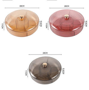 Plato de Frutas de Plástico de Lujo con Bandeja para Aperitivos, Material PET, Caja para Dulces, Estante de Almacenamiento a Prueba de Polvo para Nueces y Frutas, para Sala de Estar - Product Image 2