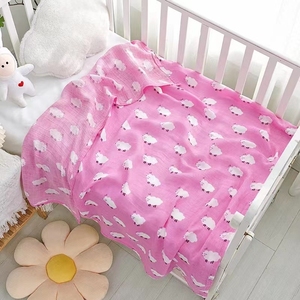 Cheap 120*110 Cm <strong>Swaddle</strong> Wrap Soft Silky Bamboo Cotton Muslin Blanket Quick-Dry Baby Wrap Towel For Newborn Space-Saving Closet - Product Image 6